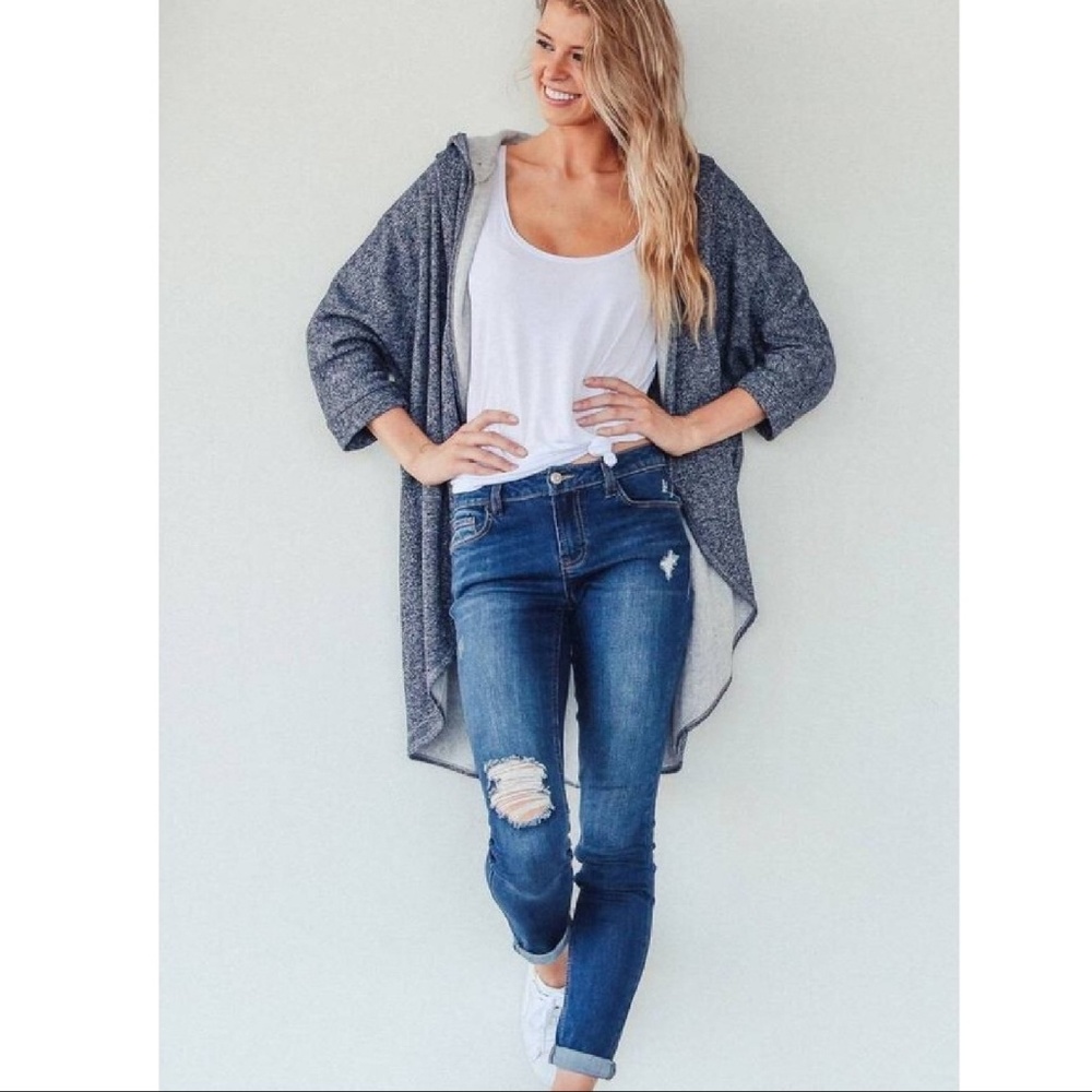 French Terry Kimono Cardigan